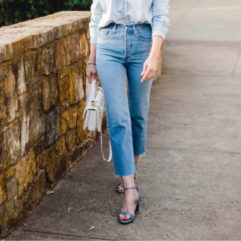 Frank & Eileen Monaghan Cropped Mom Jeans Sz 27